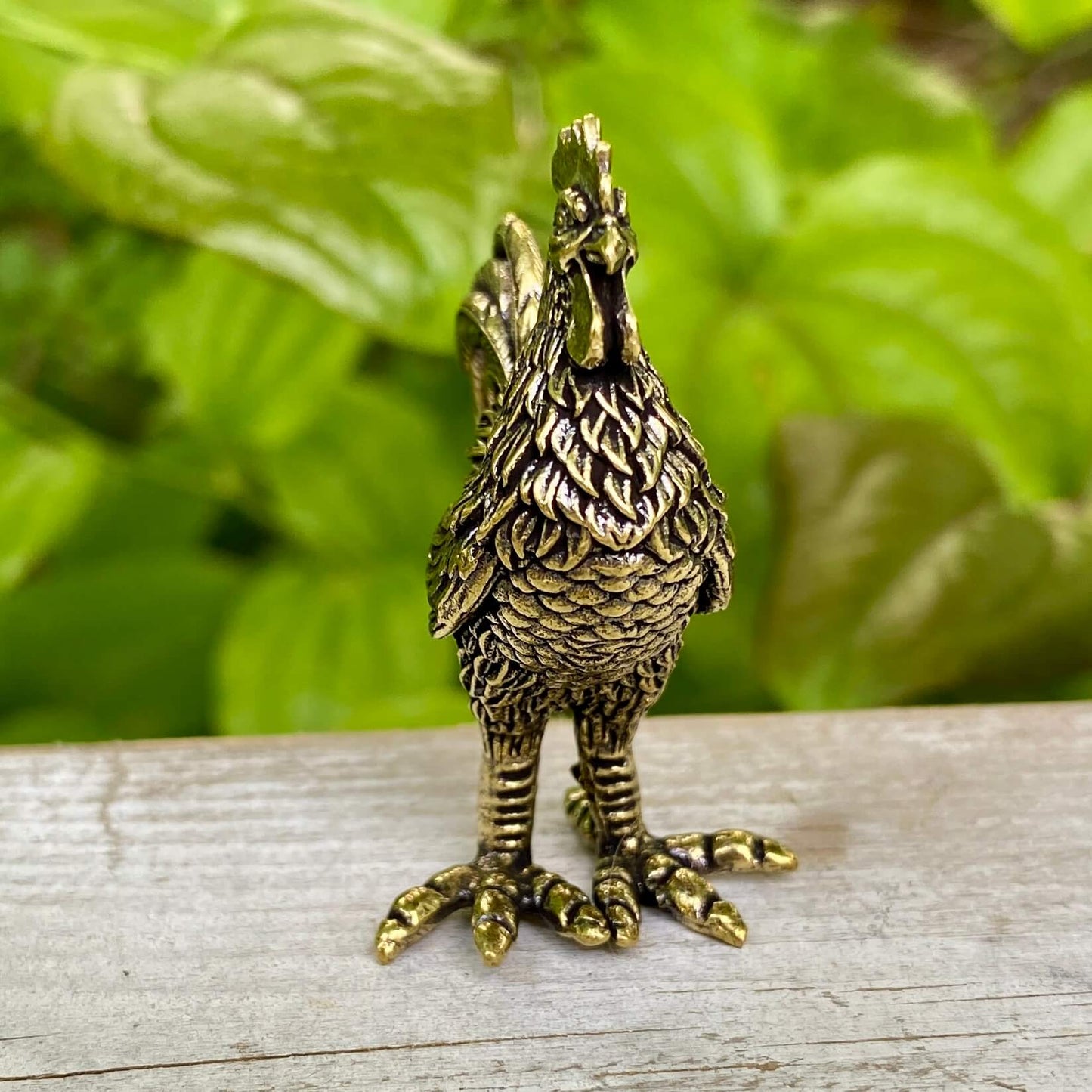 Solid Brass Rooster / Chicken - Symbol of Vigilance, New Beginnings & Leadership