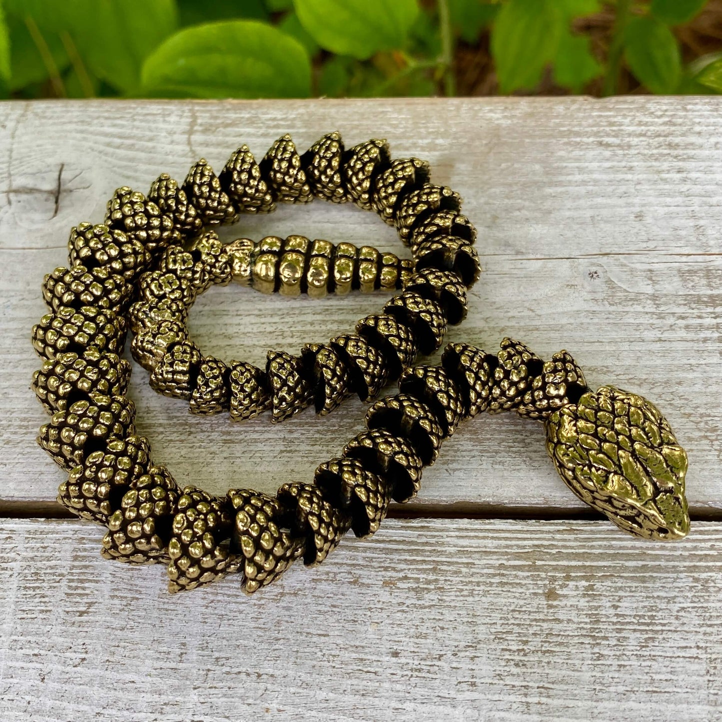 Solid Brass Rattlesnake - Symbol of Awareness, Respect & Confidence