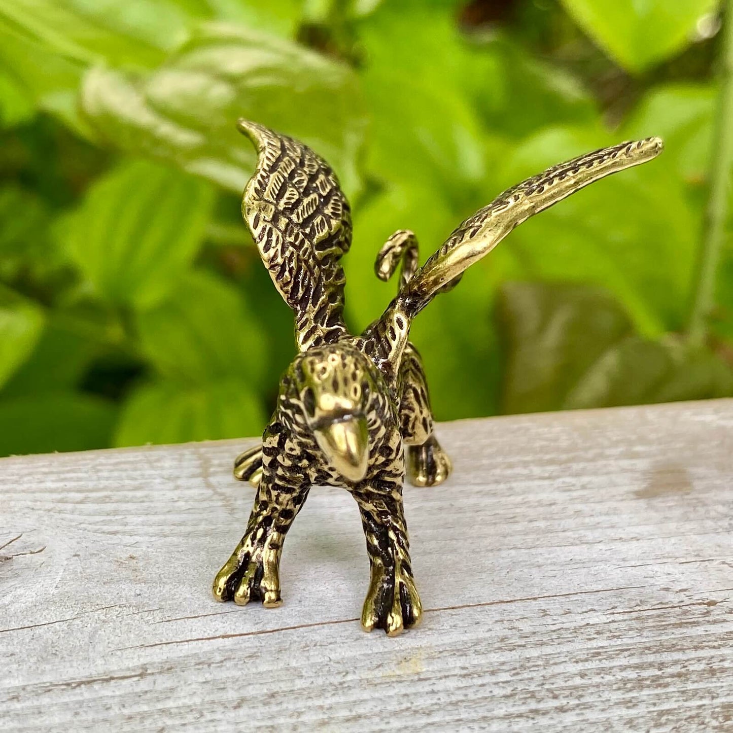 Solid Brass Griffin Mythical Guardian - Symbol of Fearless Leadership & Courage - A60