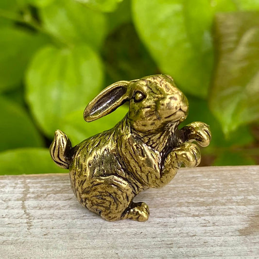 Solid Brass Rabbit / Bunny - Symbol of Gentleness, Abundance & Good Fortune