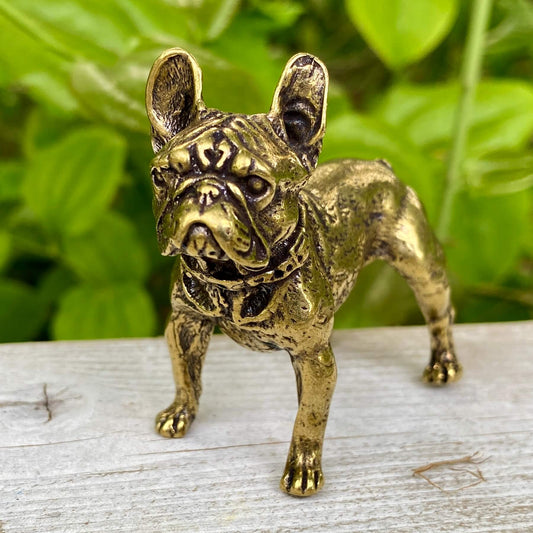 Solid Brass French Bulldog Dog / Frenchie - Symbol of Charm, Loyalty & Friendship