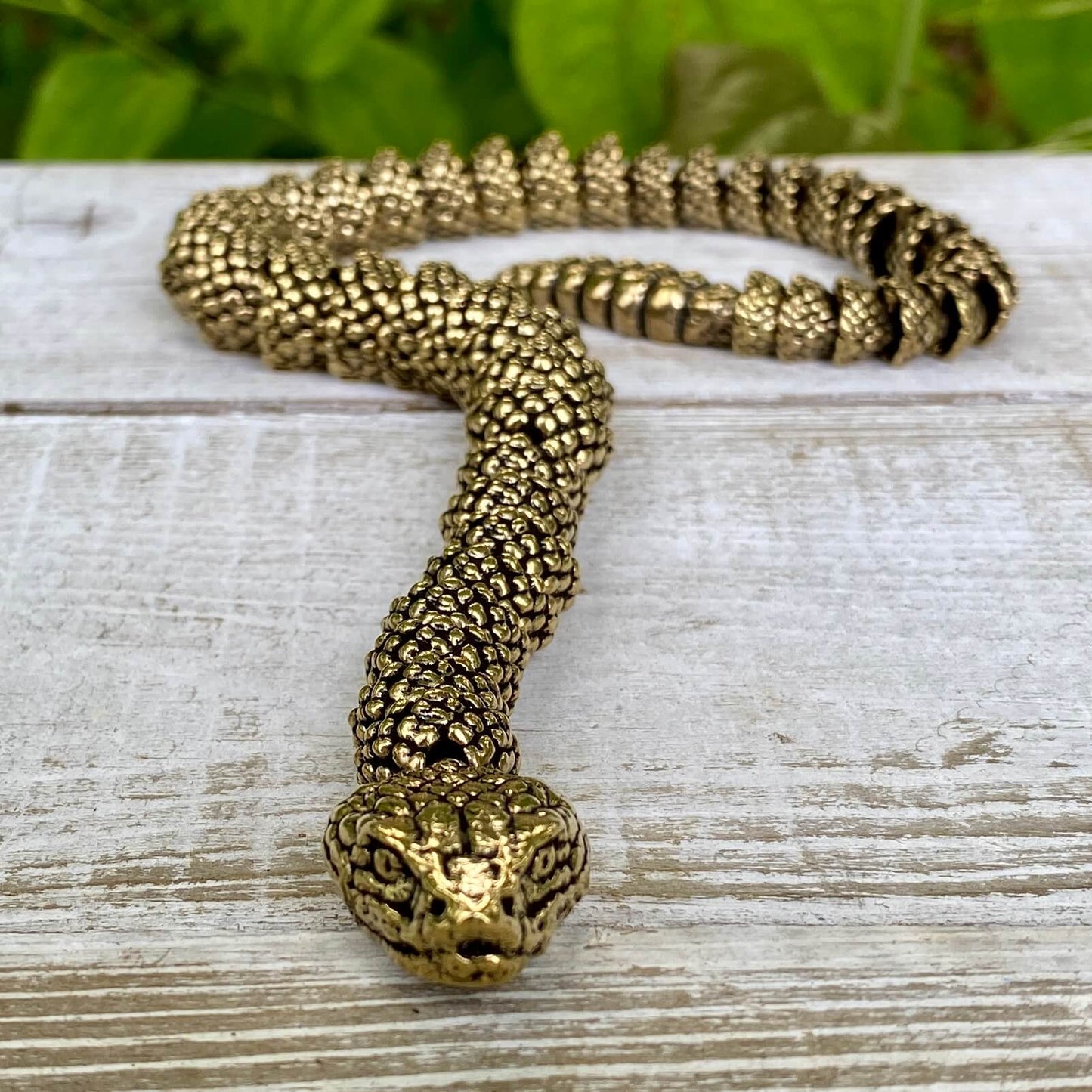 Solid Brass Rattlesnake - Symbol of Awareness, Respect & Confidence