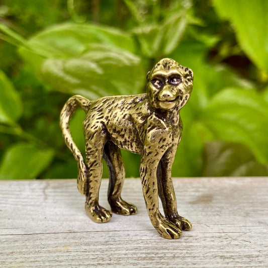 Solid Brass Monkey - Symbol of Balance, Joy & Harmony