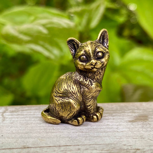 Solid Brass Cat – Symbol of Independence, Mystery & Intuition