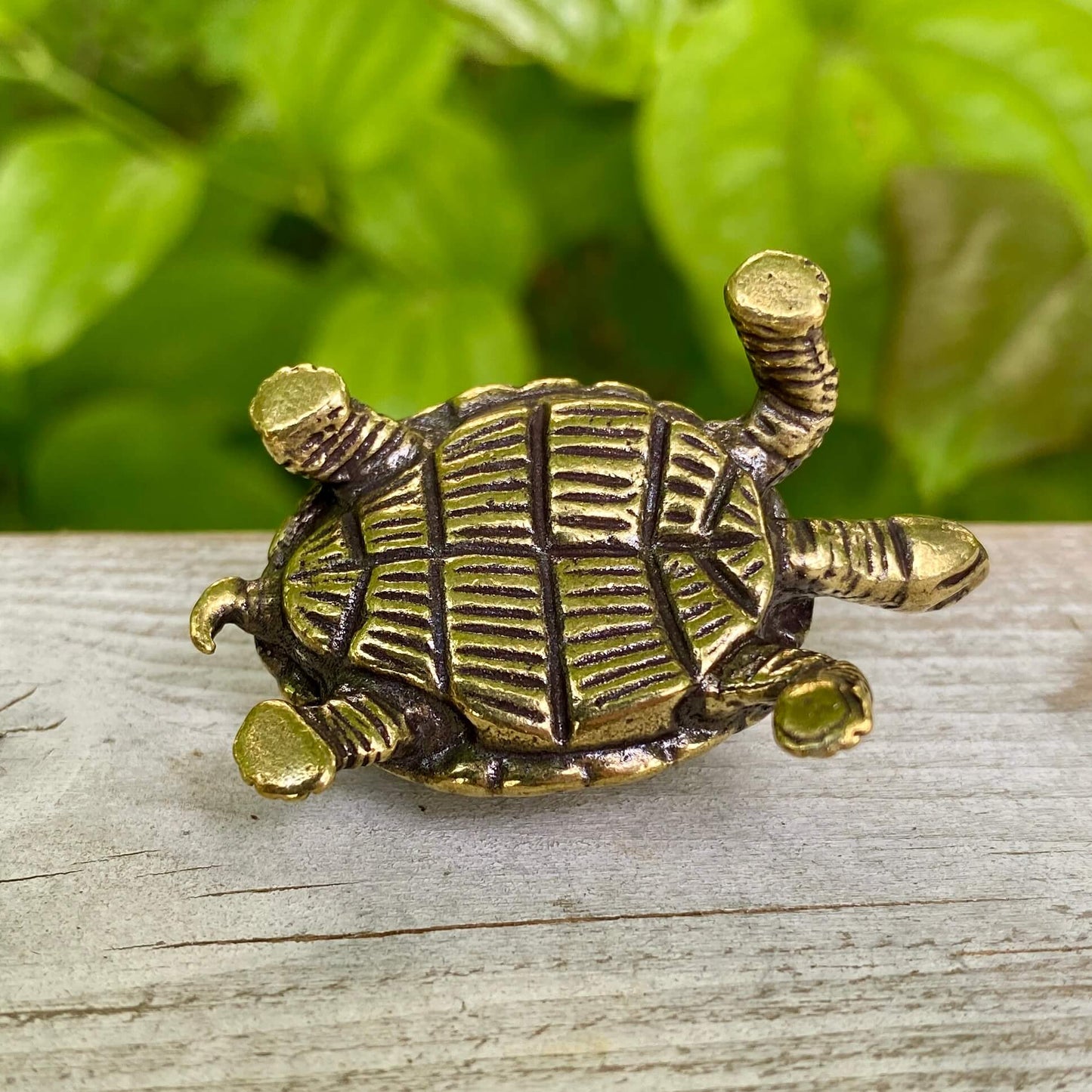 Solid Brass Land Turtle / Tortoise - Symbol of Patience, Wisdom & Balance