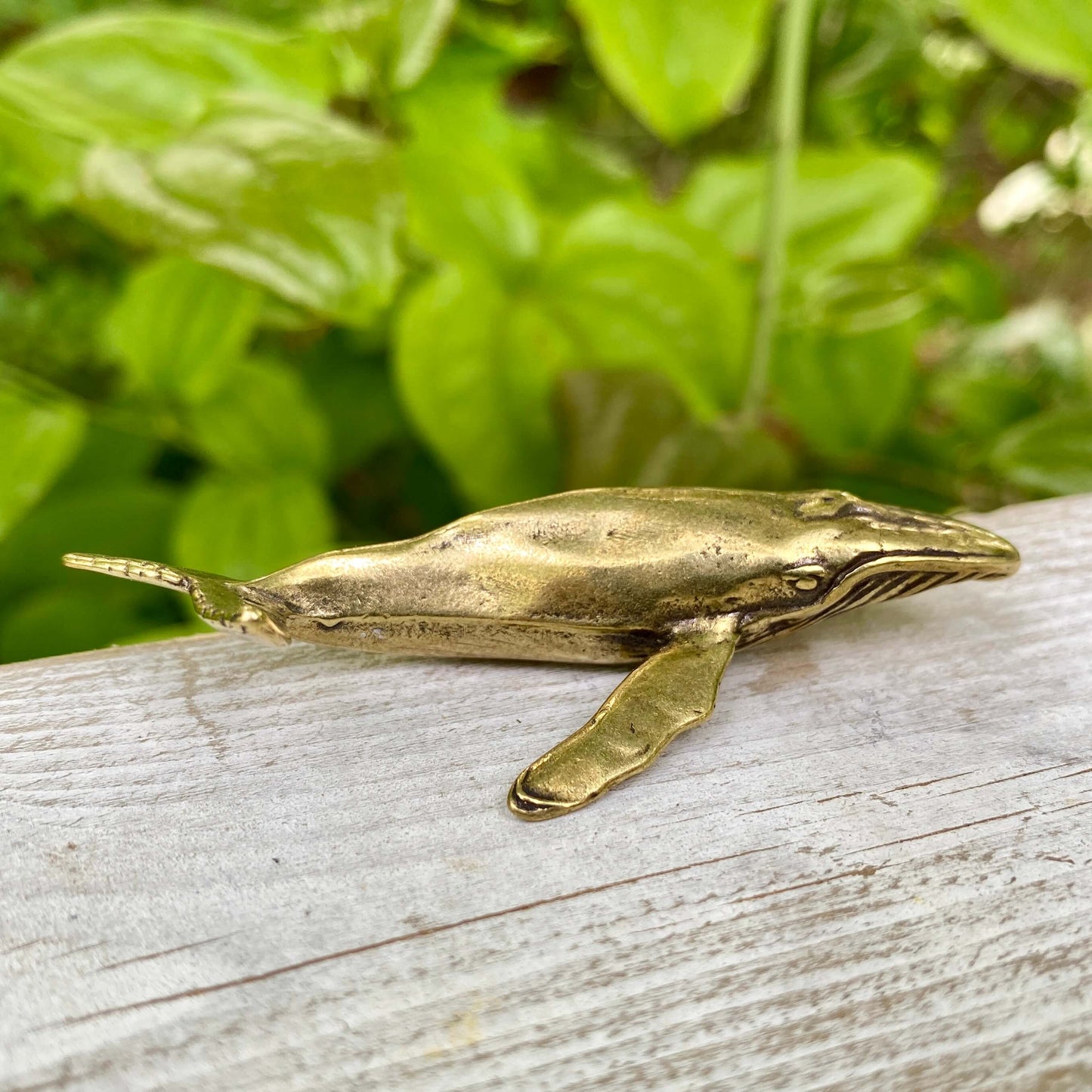 Solid Brass Humpback Whale - Symbol of Wisdom, Harmony & Intuition