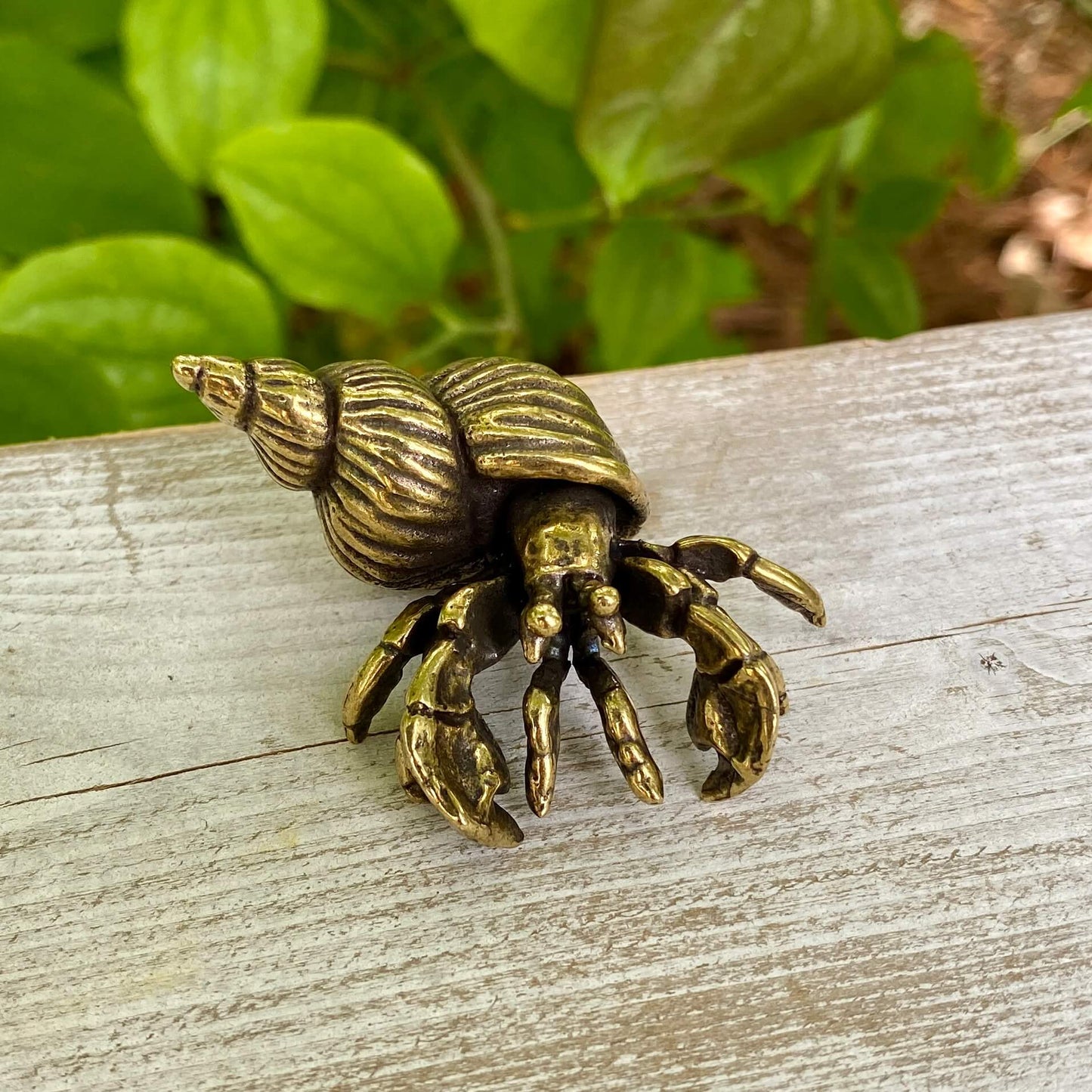 Solid Brass Hermit Crab – Symbol of Adaptability, Protection & Personal Growth