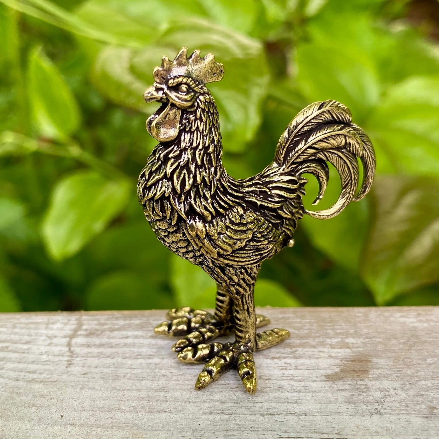 Solid Brass Rooster / Chicken - Symbol of Vigilance, New Beginnings & Leadership