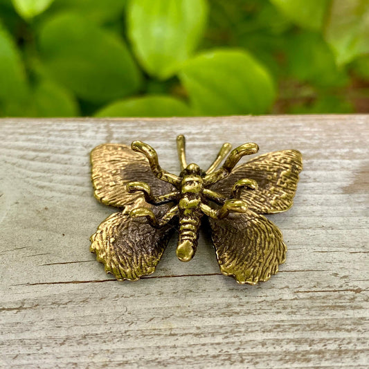 Solid Brass Butterfly - Symbol of Metamorphosis, Transformation & Revealing your True Self