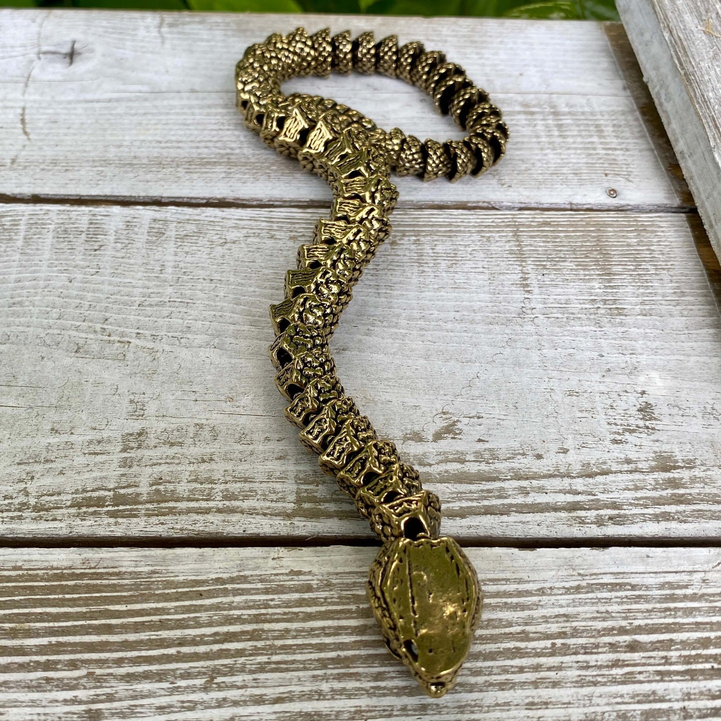 Solid Brass Rattlesnake - Symbol of Awareness, Respect & Confidence