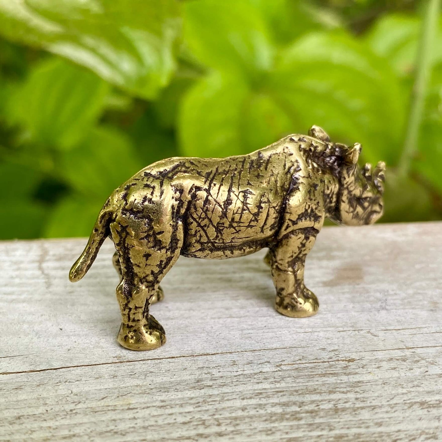 Solid Brass Rhino / Rhinoceros - Symbol of Stability, Strength & Endurance