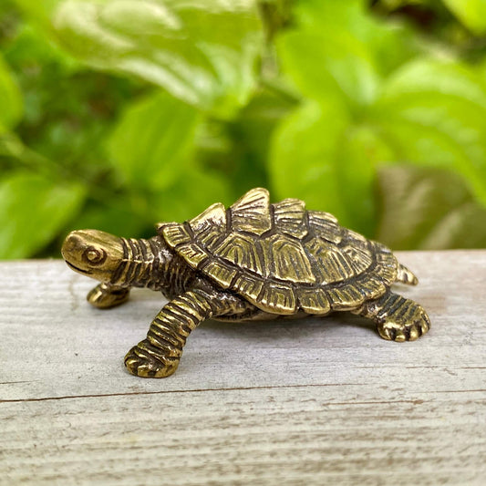 Solid Brass Snapping Turtle - Symbol of Patience & Following your Path