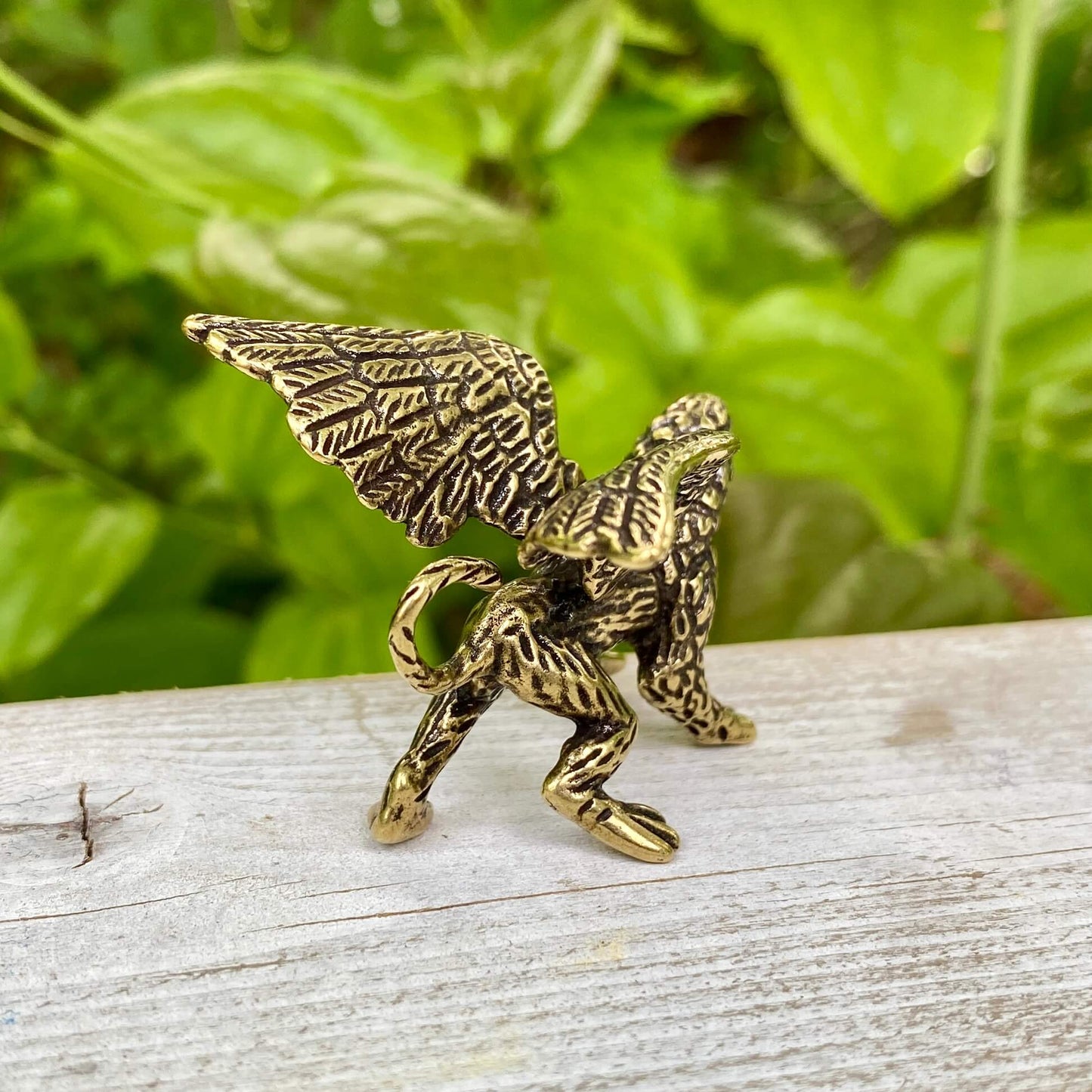 Solid Brass Griffin Mythical Guardian - Symbol of Fearless Leadership & Courage - A60