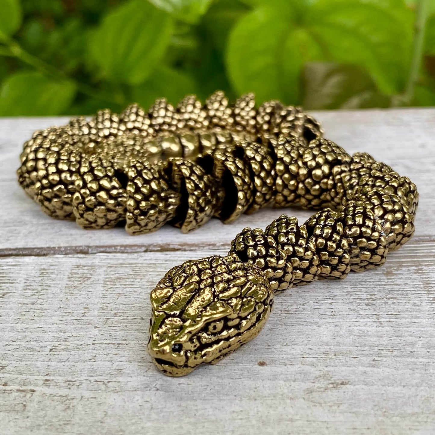 Solid Brass Rattlesnake - Symbol of Awareness, Respect & Confidence