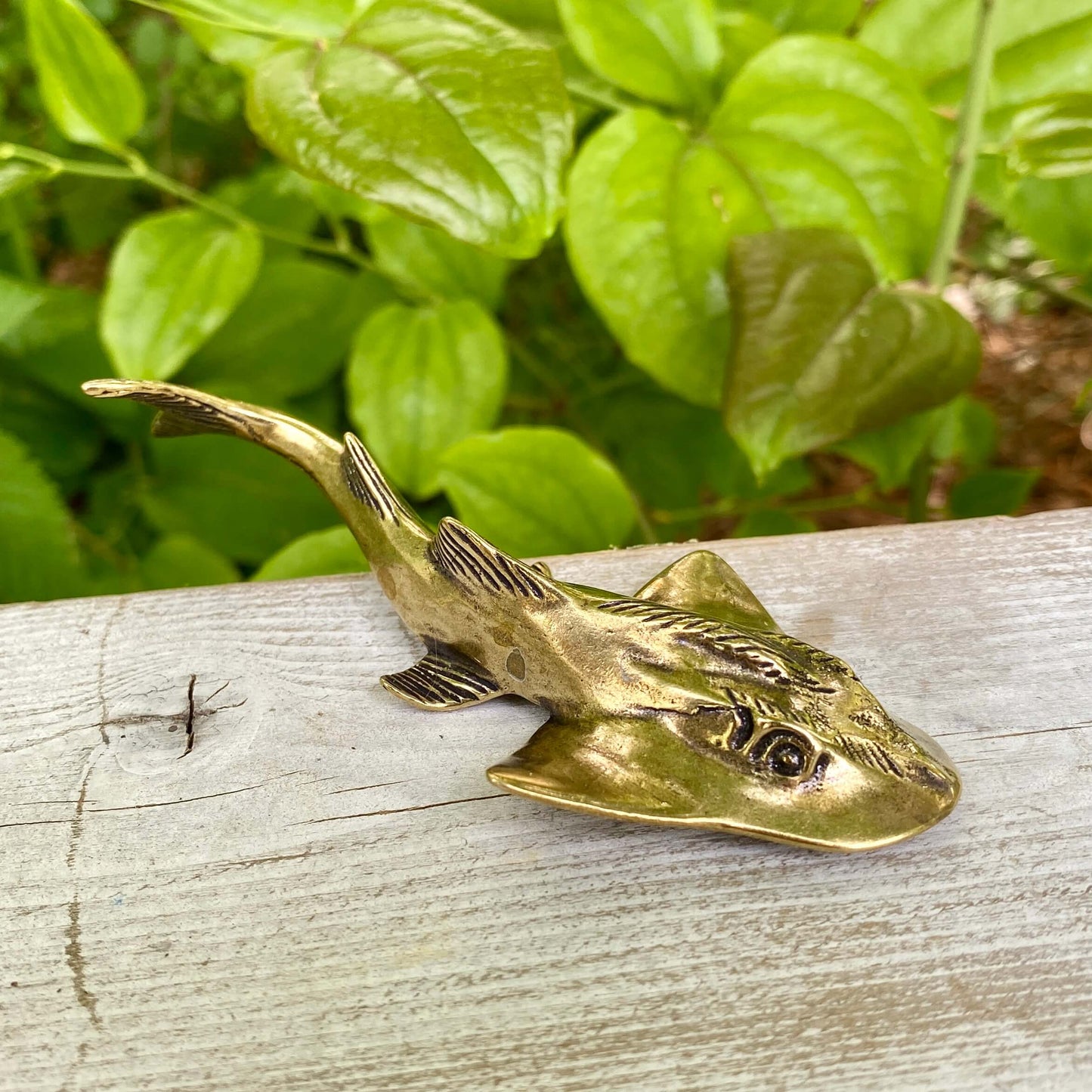 Solid Brass Guitarfish - Symbol of Harmony, Curiosity & Confidence