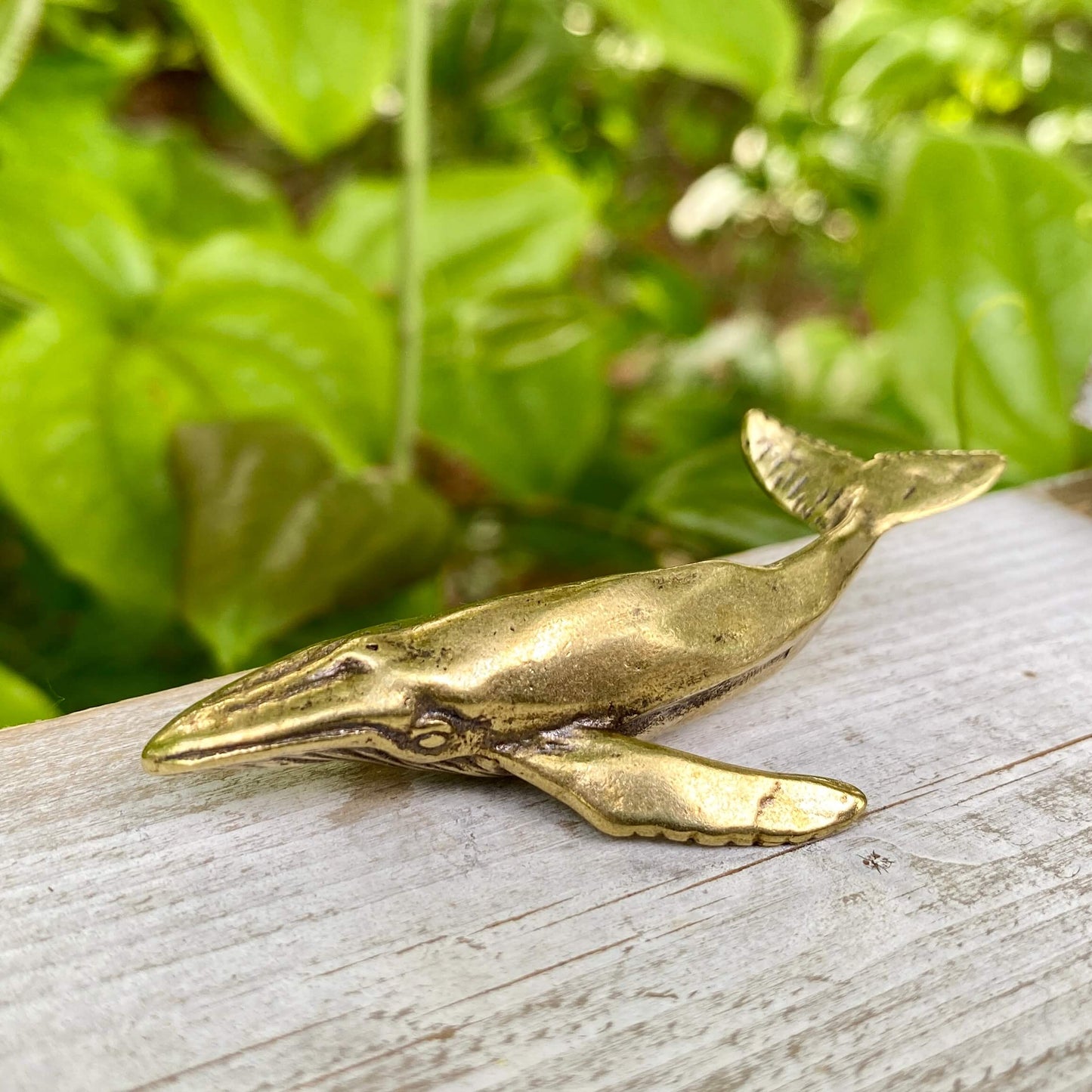 Solid Brass Humpback Whale - Symbol of Wisdom, Harmony & Intuition