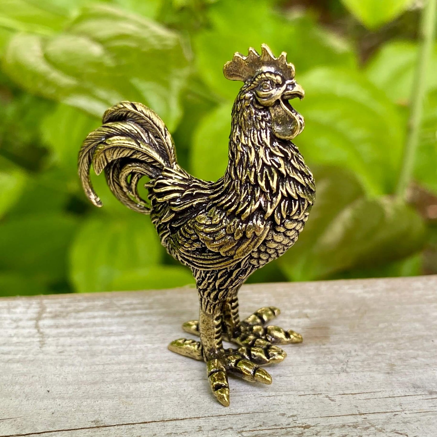 Solid Brass Rooster / Chicken - Symbol of Vigilance, New Beginnings & Leadership