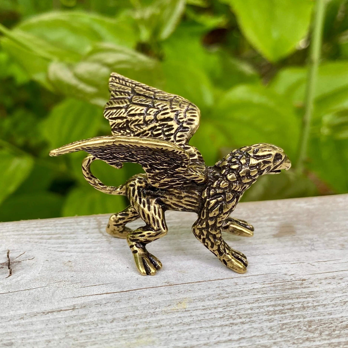 Solid Brass Griffin Mythical Guardian - Symbol of Fearless Leadership & Courage - A60