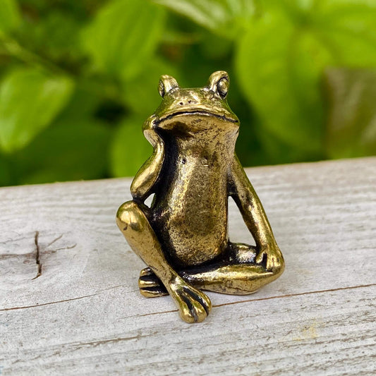 Solid Brass Frog – Symbol of Transformation, Renewal & Luck