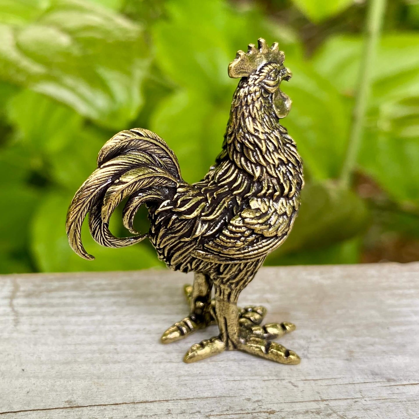 Solid Brass Rooster / Chicken - Symbol of Vigilance, New Beginnings & Leadership