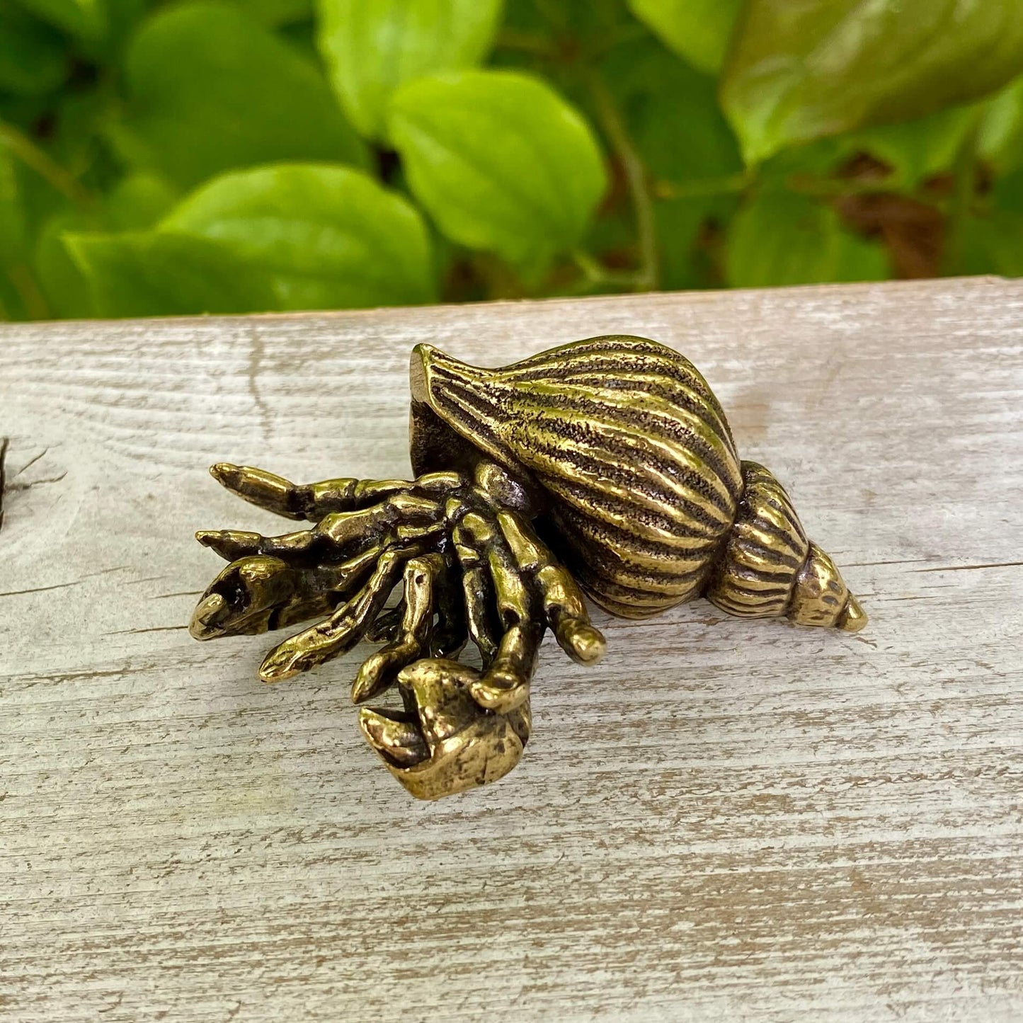 Solid Brass Hermit Crab – Symbol of Adaptability, Protection & Personal Growth