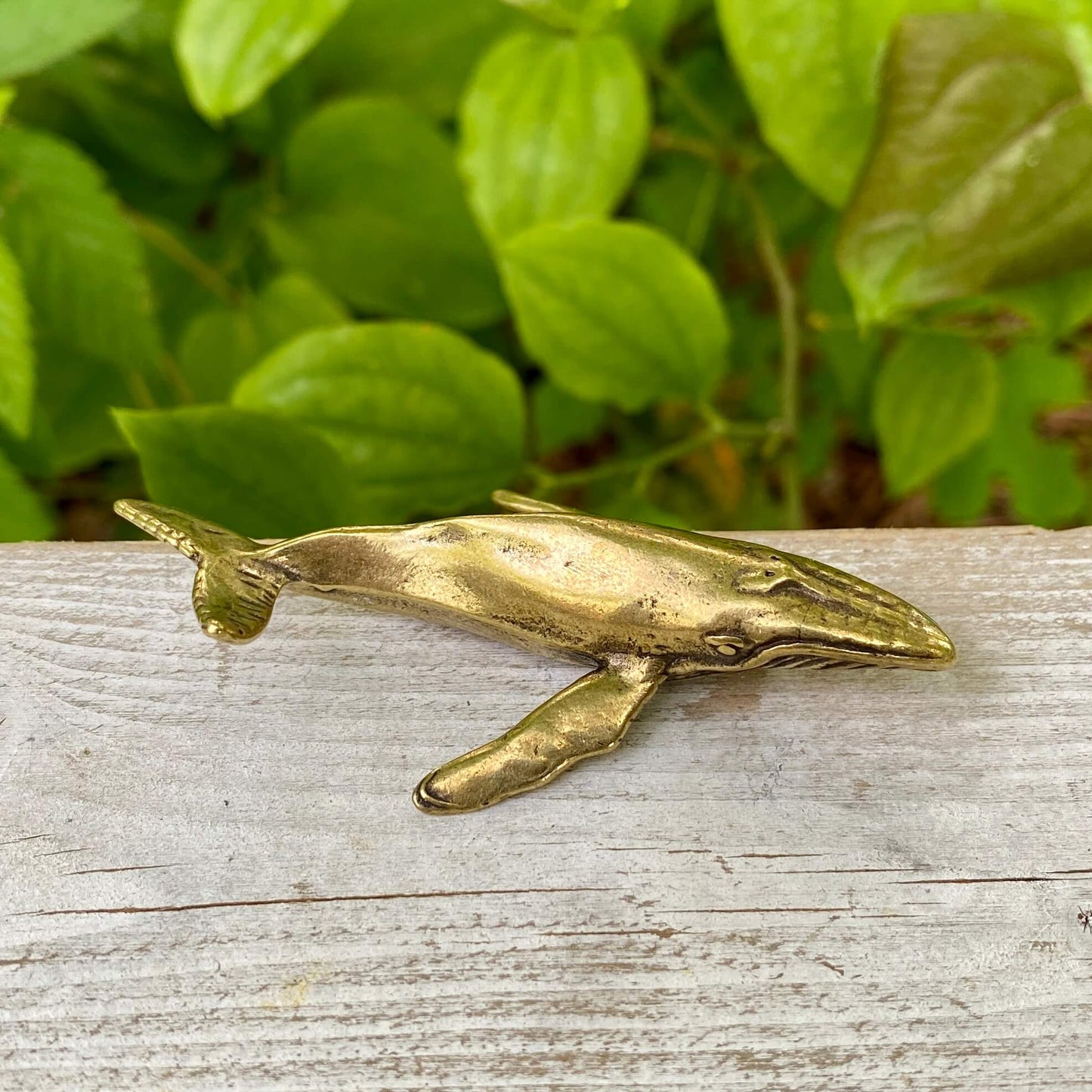 Solid Brass Humpback Whale - Symbol of Wisdom, Harmony & Intuition