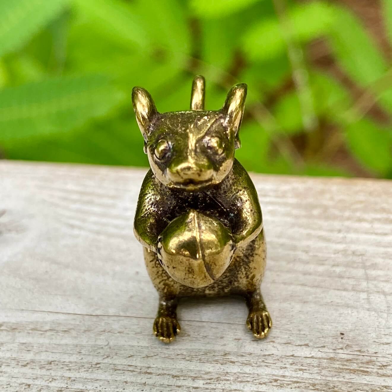 Solid brass mouse sculpture by Wild Brass, symbol of curiosity, adaptability, and awareness, featuring a detailed, polished finish.